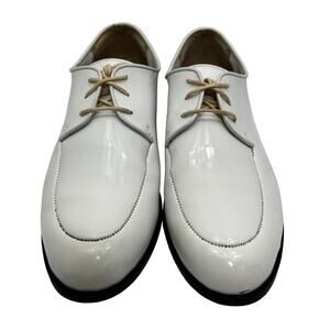Frederico Leone Max White Upper Round Toe Derby Men 12M Dress Shoes